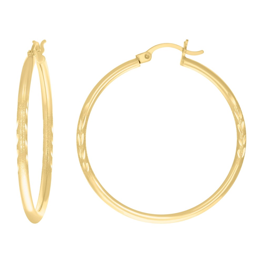 10kt 10k Yellow Gold Womens Round Tube Hoops Huggies Earrings